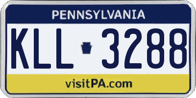 PA license plate KLL3288