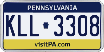 PA license plate KLL3308