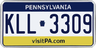 PA license plate KLL3309