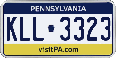 PA license plate KLL3323