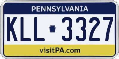 PA license plate KLL3327