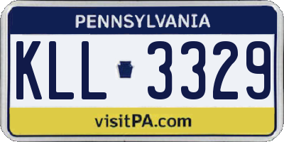 PA license plate KLL3329