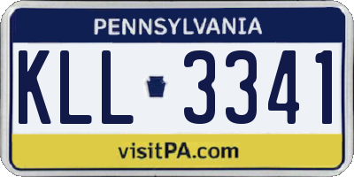 PA license plate KLL3341