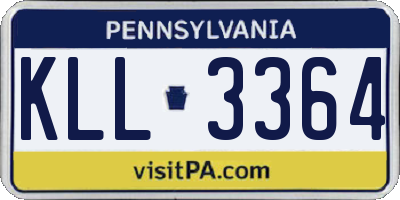 PA license plate KLL3364