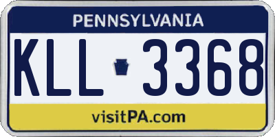PA license plate KLL3368