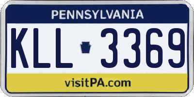 PA license plate KLL3369