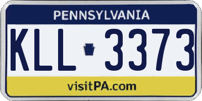 PA license plate KLL3373