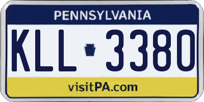 PA license plate KLL3380