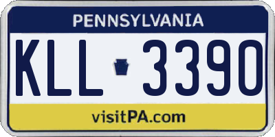 PA license plate KLL3390