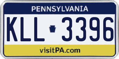 PA license plate KLL3396