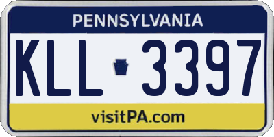 PA license plate KLL3397