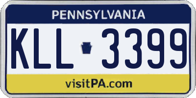 PA license plate KLL3399