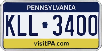 PA license plate KLL3400