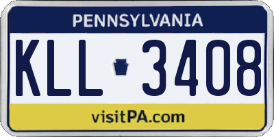 PA license plate KLL3408