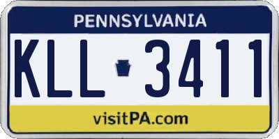 PA license plate KLL3411