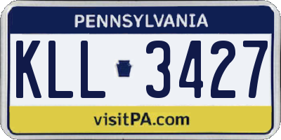 PA license plate KLL3427