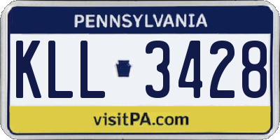 PA license plate KLL3428