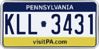 PA license plate KLL3431