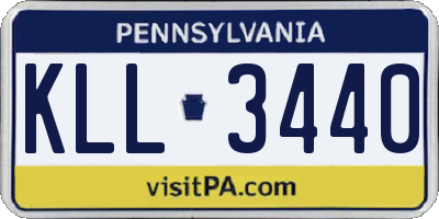 PA license plate KLL3440