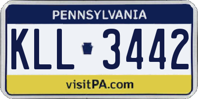 PA license plate KLL3442
