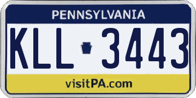PA license plate KLL3443