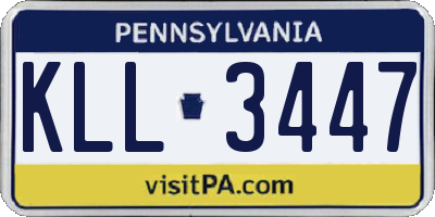 PA license plate KLL3447