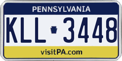 PA license plate KLL3448
