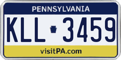 PA license plate KLL3459
