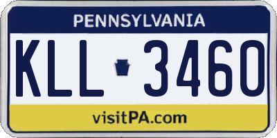 PA license plate KLL3460