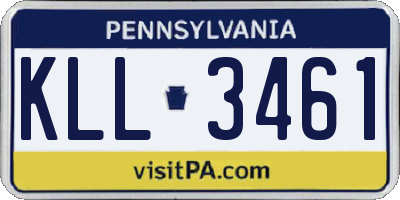 PA license plate KLL3461