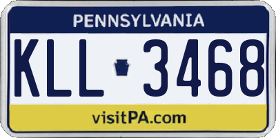PA license plate KLL3468