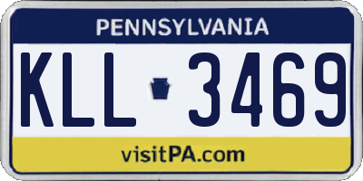 PA license plate KLL3469