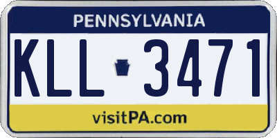 PA license plate KLL3471