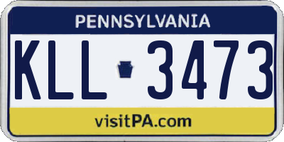 PA license plate KLL3473