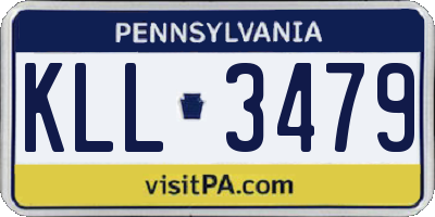PA license plate KLL3479