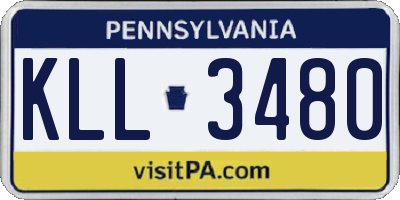 PA license plate KLL3480