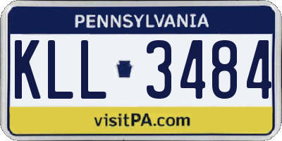 PA license plate KLL3484