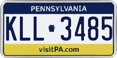 PA license plate KLL3485
