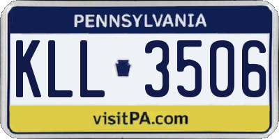 PA license plate KLL3506