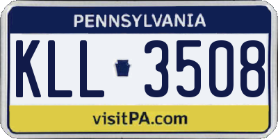 PA license plate KLL3508