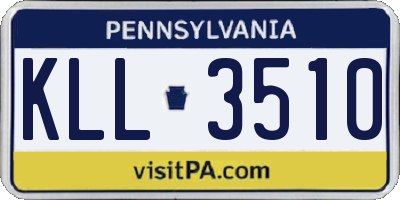 PA license plate KLL3510