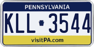 PA license plate KLL3544
