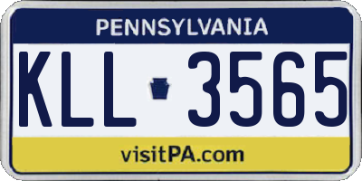 PA license plate KLL3565