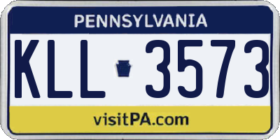 PA license plate KLL3573