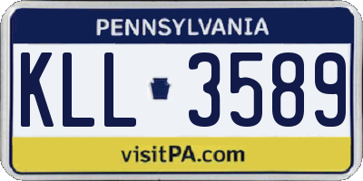 PA license plate KLL3589
