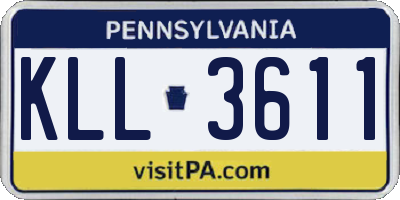 PA license plate KLL3611