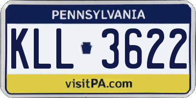 PA license plate KLL3622