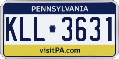 PA license plate KLL3631