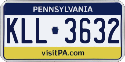 PA license plate KLL3632