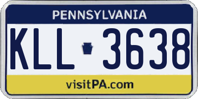PA license plate KLL3638